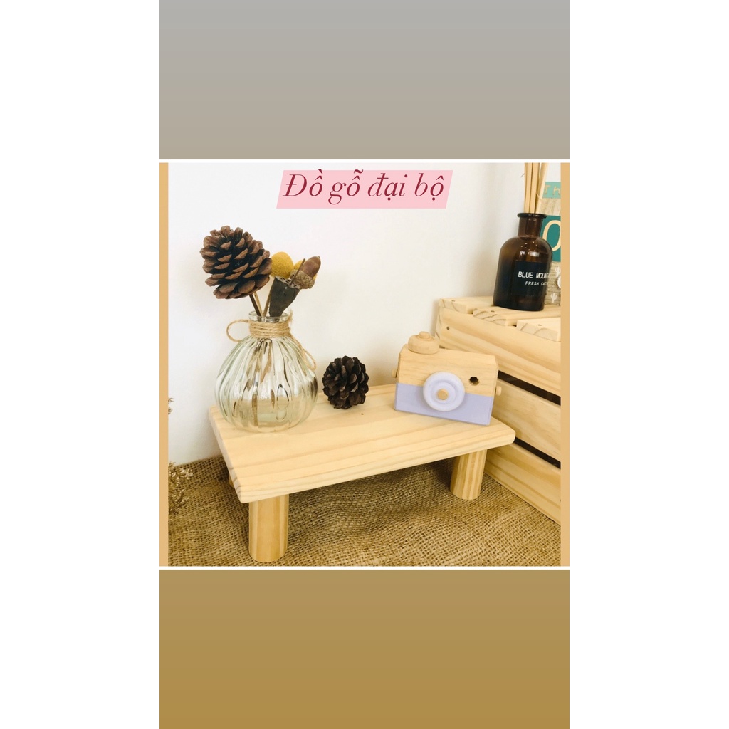 Ghế để chân văn phòng,để bàn đa năng Gỗ Thông Tự Nhiên