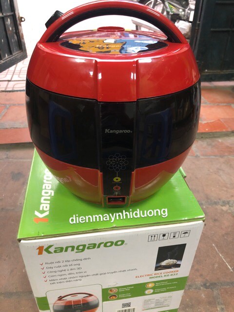 Nồi cơm điện 1.5L Kangaroo KG832 công nghệ ủ ấm 3D tiết kiệm điện năng