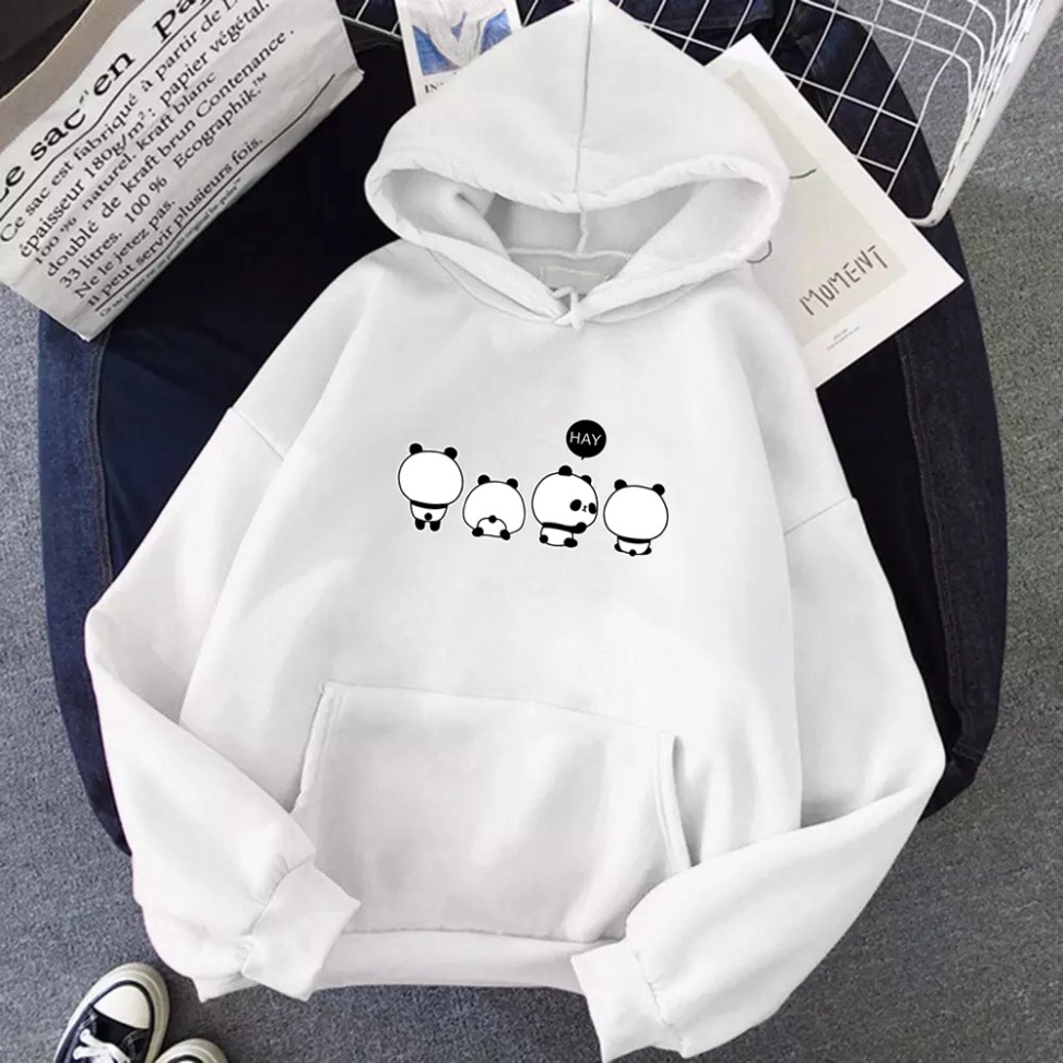 Áo khoác Hoodie form rộng sweater nỉ Ulzzang 4 chú gấu trúc Hot trend Thời Trang Thu Đông siêu đẹp dk.shop27 | BigBuy360 - bigbuy360.vn