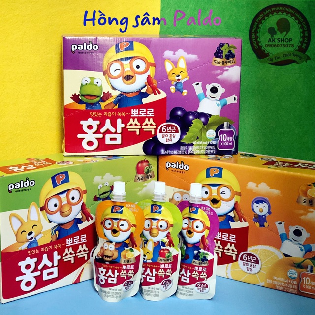 Nước hồng sâm baby Pororo cho bé chính hãng