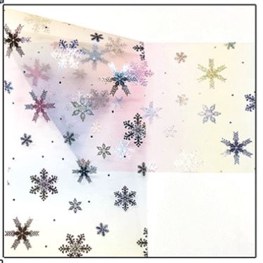 Ruy băng voan mềm bản rộng 15cm làm phụ kiện handmade hình bông tuyết màu ombre cực xinh