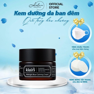 Kem dưỡng ẩm da Dear, Klairs Midnight Blue Calming Cream 30ml,Tinh dầu dưỡng ẩm sâu Klairs Fundamental Watery Oil 50ml