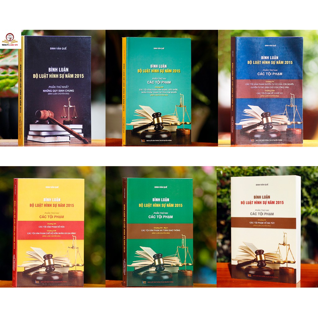 Sách - Bộ 6 cuốn Bình luận bộ luật hình sự của tác giả Đinh Văn Quế