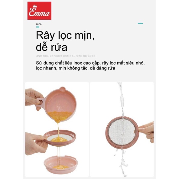 Bộ chế biến ăn dặm Emma Kids Hàn Quốc 7 chi tiết