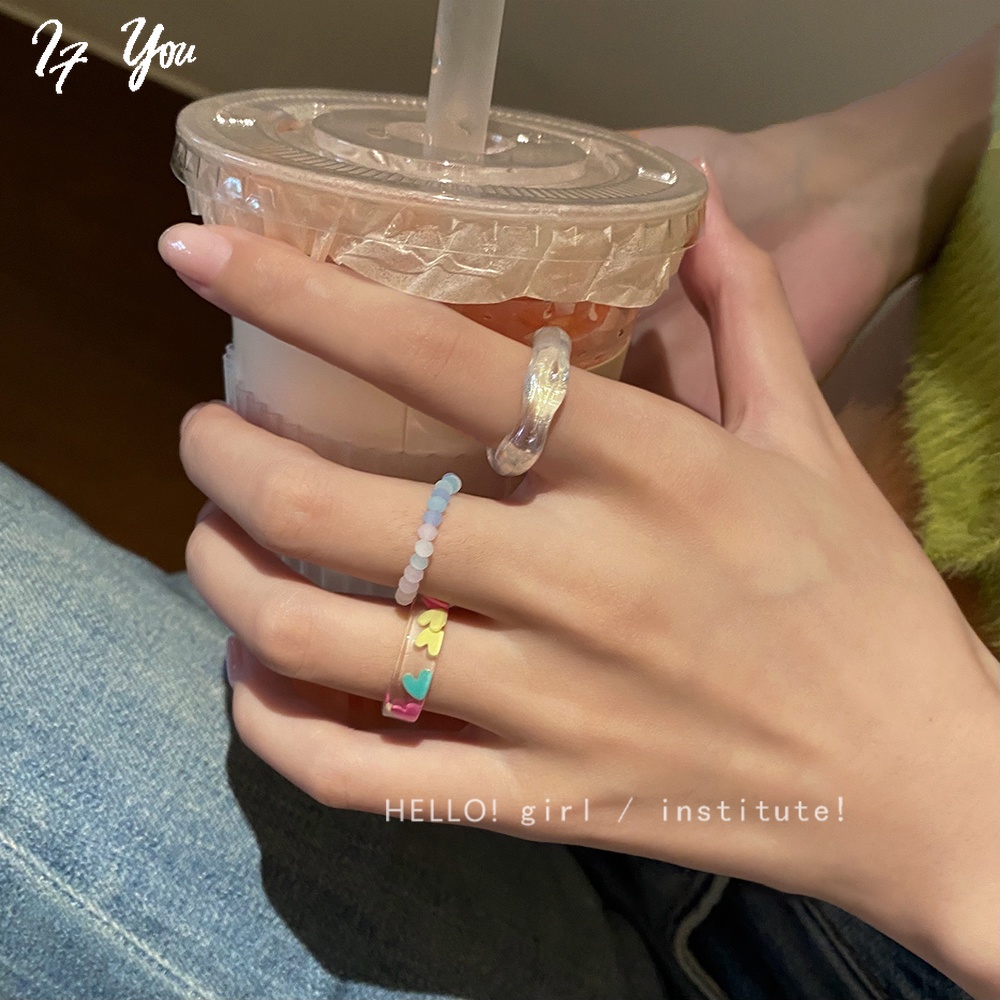 3 Nhẫn AY bằng nhựa nhiều màu sắc nhiều kiểu dáng