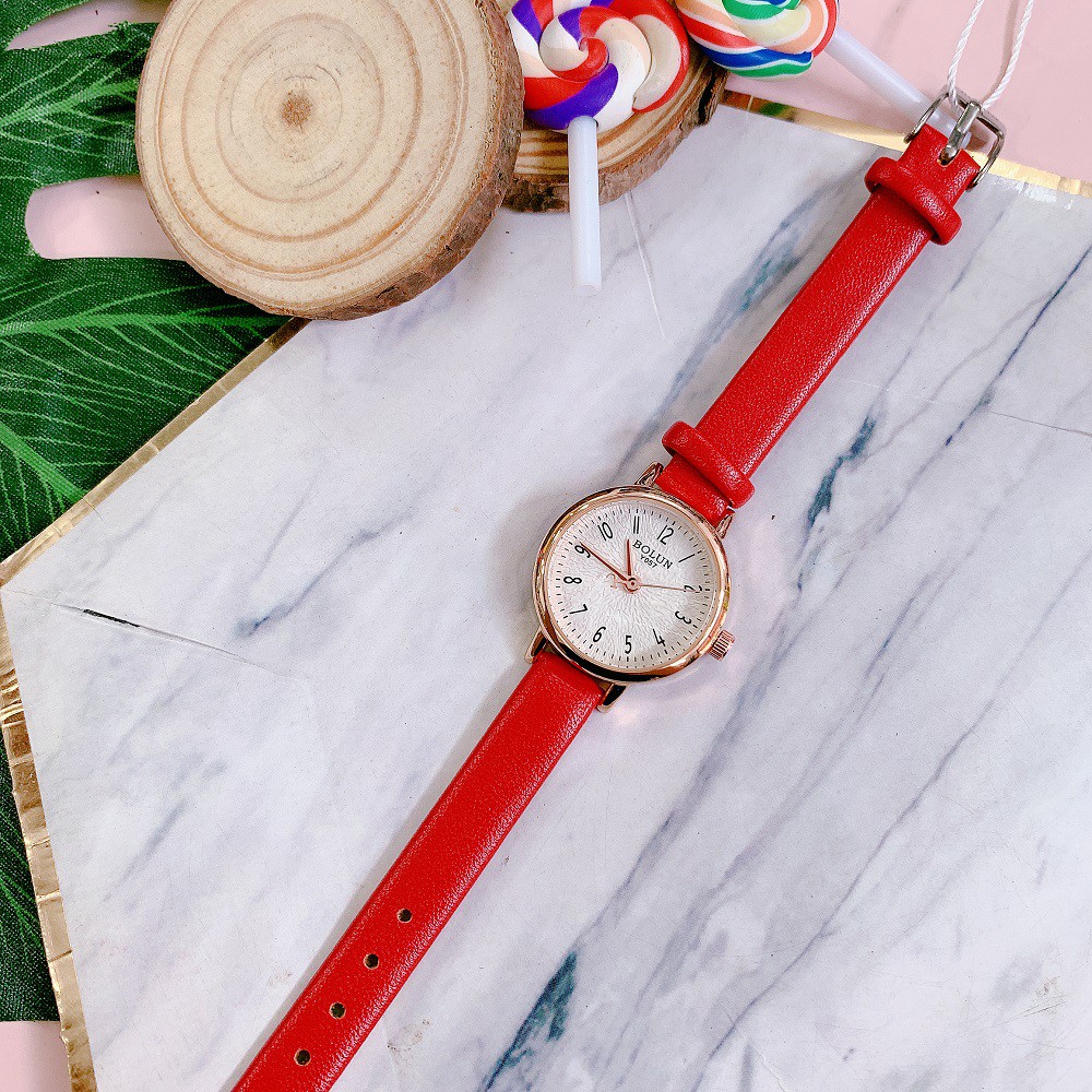 Đồng hồ nữ BOLUN viền xi, dây mảnh lên form tay siêu xinh, nhiều màu sắc dễ dàng phối đồ
