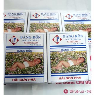 Băng rốn cho trẻ sơ sinh Hải Sơn Pha ( hộp 3 băng 3 gạc)