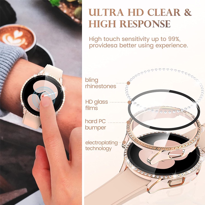 Ốp Bảo Vệ Mặt Đồng Hồ Đính Kim Cương 40mm 44mm Cho Samsung Galaxy Watch 5 Galaxy Watch 4 / 5