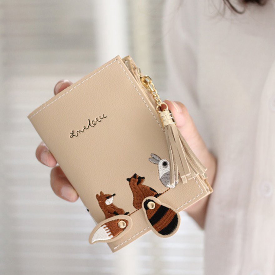 Ví nữ loại ngắn thiết kế có dây kéo đáng yêu | BigBuy360 - bigbuy360.vn