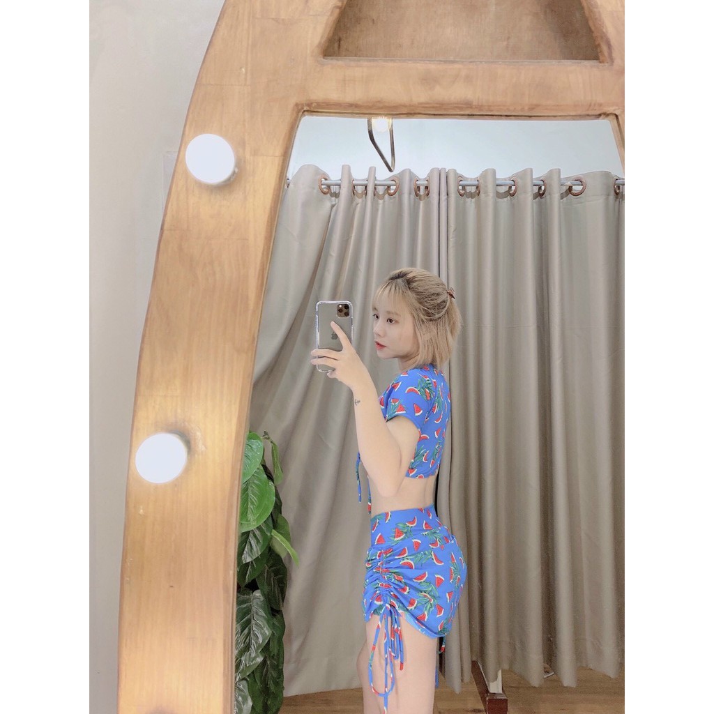 Bikini, Đồ Bơi Đi Biển Hai Mảnh Áo Rút Ngực Quần Rút Dây Hai Bên Hông Dễ Thương ODERI5900 | BigBuy360 - bigbuy360.vn
