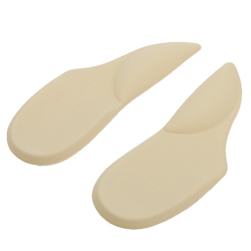 2 Pair Arch Support Flat Feet Cushion Pads Women High-Heel Shoes Insoles Inserts, Apricot & Black