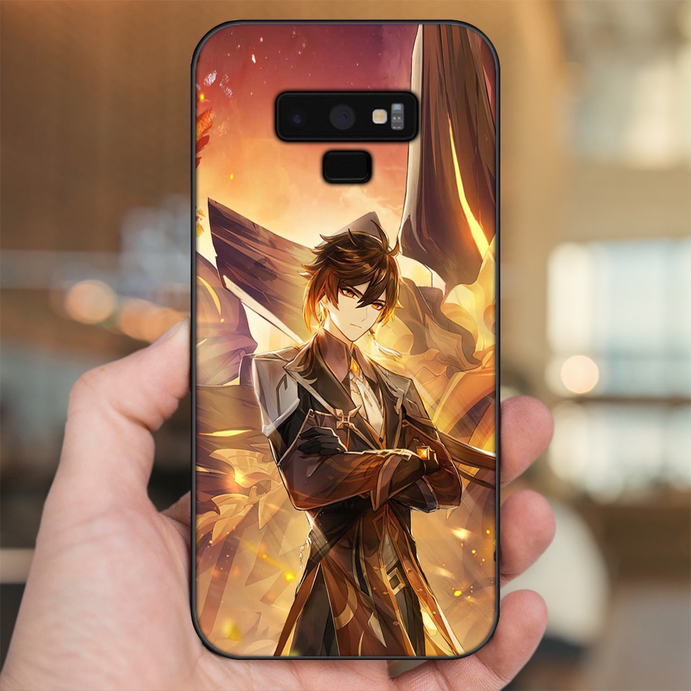 Ốp lưng Samsung Note 9 viền đen in hình Zhongli Genshin Impact