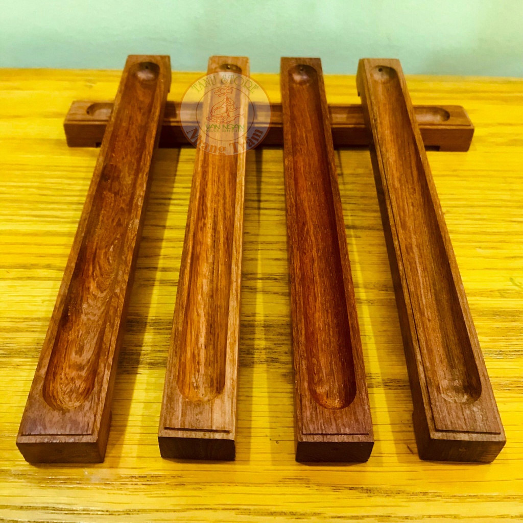 ĐẾ VUÔNG CẮM NHANG TRẦM BẰNG GỖ HƯƠNG MẪU 1 - BỀN ĐẸP, TIỆN LỢI VÀ DỄ SỬ DỤNG- TANUSTORE