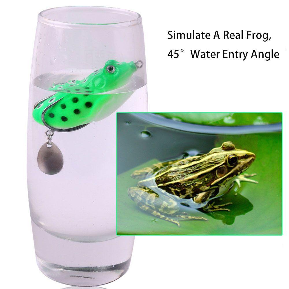 MUVAKO Mồi Câu Cá Nhân Tạo Bằng Nhựa Mắt Ếch 3D Có Móc Bền