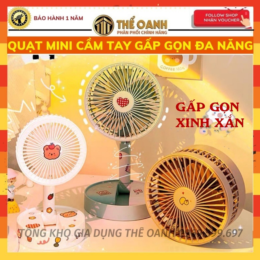 Quạt mini để bàn♥️Kèm quà tặng♥️ Quạt tích điện mini cầm tay siêu mát pin dùng 3h gấp gọn tiện lợi