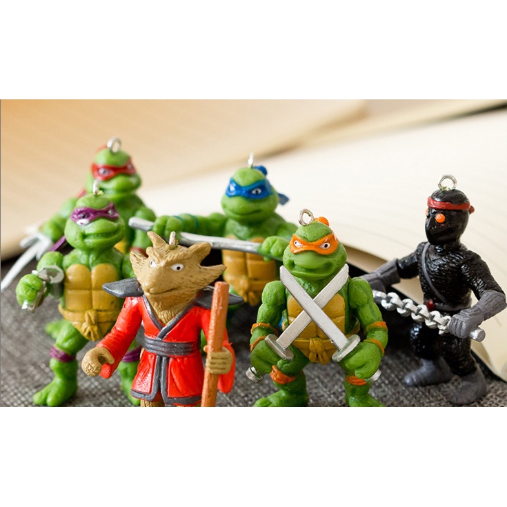 Set 6 Mô Hình Mô Phỏng Ninja Rùa Dễ Thương