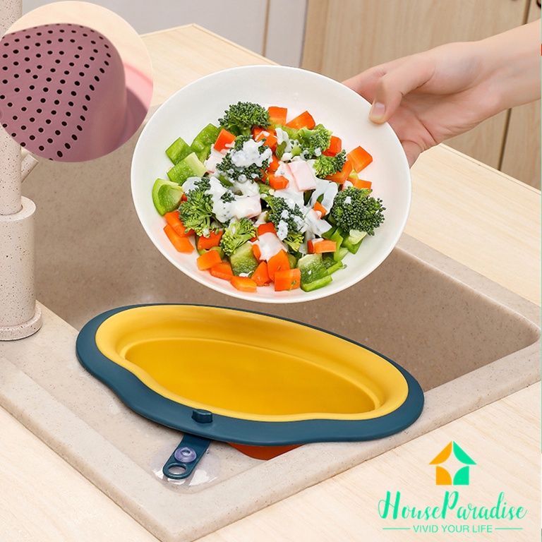 Rổ Rửa Rau Củ Quả Đa Năng Có Giác Hút Gắn Bồn Rửa