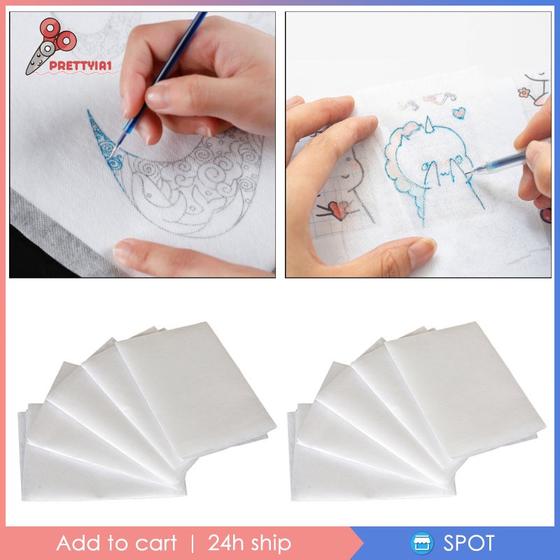 Set 10 giấy chuyển vải thêu tan trong nước