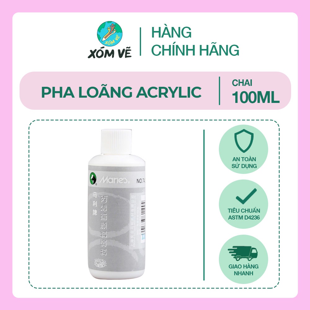 Dung dịch pha loãng màu acrylic Maries chai 100ml