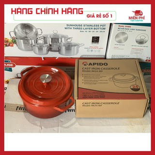 Nồi gang Rapido 24cm, Nồi gang đúc Rapido, dùng cho tất cả các loại bếp.