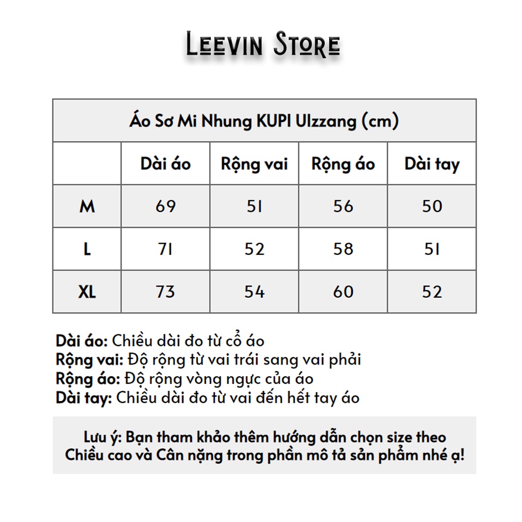 Áo Sơ Mi Nhung KUPI Form Rộng Tay Dài Unisex Nam Nữ Phong Cách Hàn Quốc Ulzzang Bigsize Leevin Store