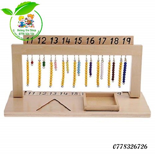 Móc treo các chuỗi hạt cườm màu từ 11 đến 19 Montessori (Hanger for Teen bead)