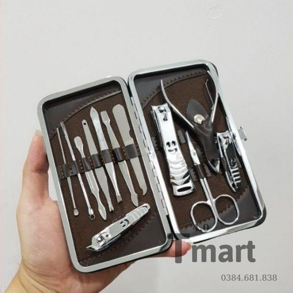 Bộ dụng cụ chăm sóc cắt móng, làm nails 12 món đa năng - Tmart4.0