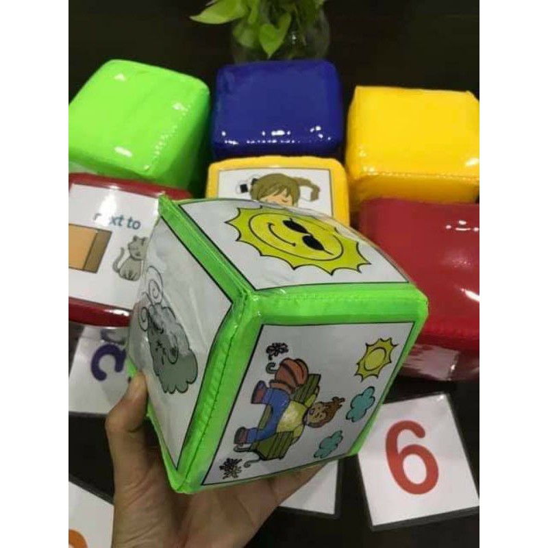 Dice cài thẻ 10cm( xúc xắc cài thẻ)