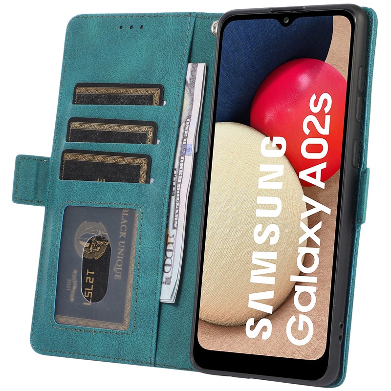 Ốp Điện Thoại Da Gập Gọn Dạng Ví Cho Samsung Galaxy A02S A12 A13 A22 A32 A33 A50 A52 A52S A72 A50S A30S