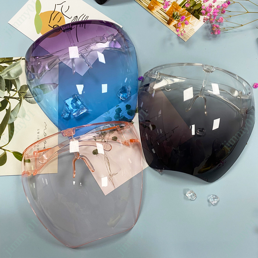 No dizzy Oversized Full Face shield large mirror protective Blocc acrylic Visor Sunglasses Eye Shields goggles safety ele