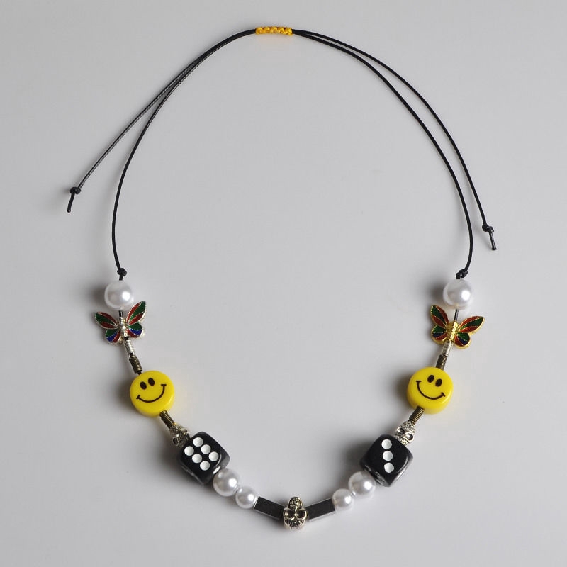 Dây Chuyền Mặt Hình Đầu Lâu Đính Ngọc Trai Cá Tính Hợp Thời Trang