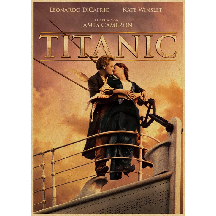 Tranh Dán Tường Trang Trí In Hình Tàu Titanic Cổ Điển MS: 314