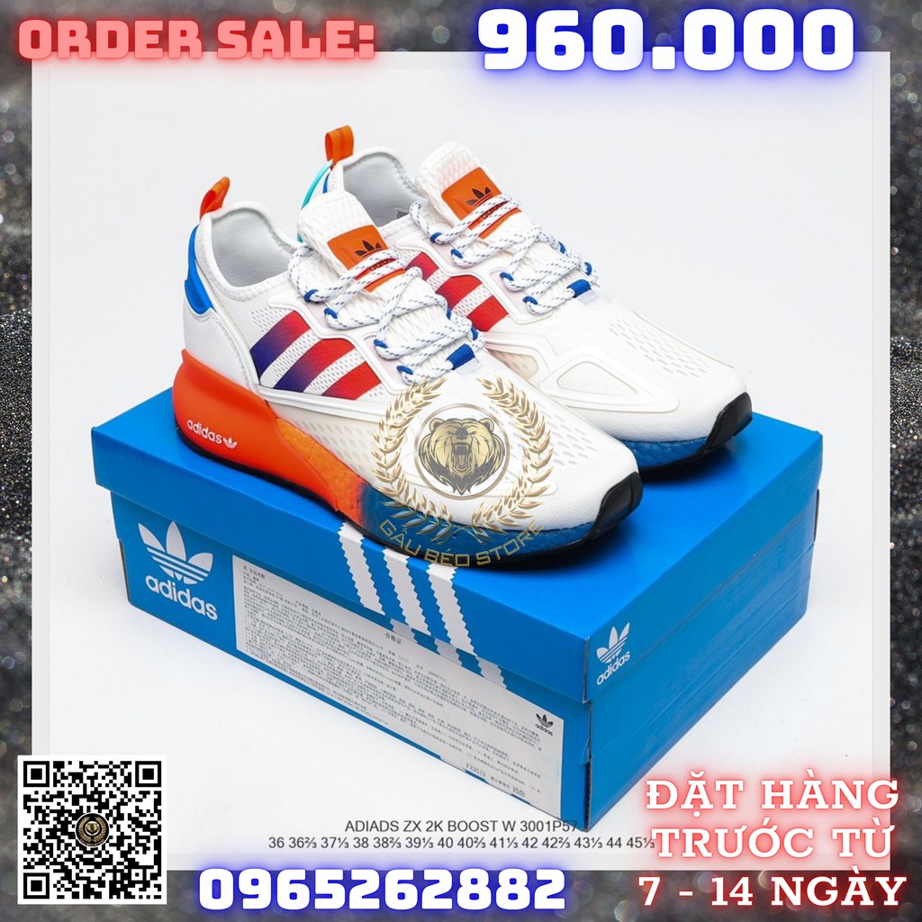 GIÀY SNEAKER MÃ SẢN PHẨM_Adidas Originals ZX 2K Boost NHIỀU MÀU PHONG CÁCH FULLBOX + FREESHIP