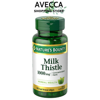 Viên Uống Cải Thiện Chức Năng Gan, Hỗ Trợ Giải Độc Gan Nature's Bounty Silymarin Milk Thistle 1000mg (Hộp 50 Viên)