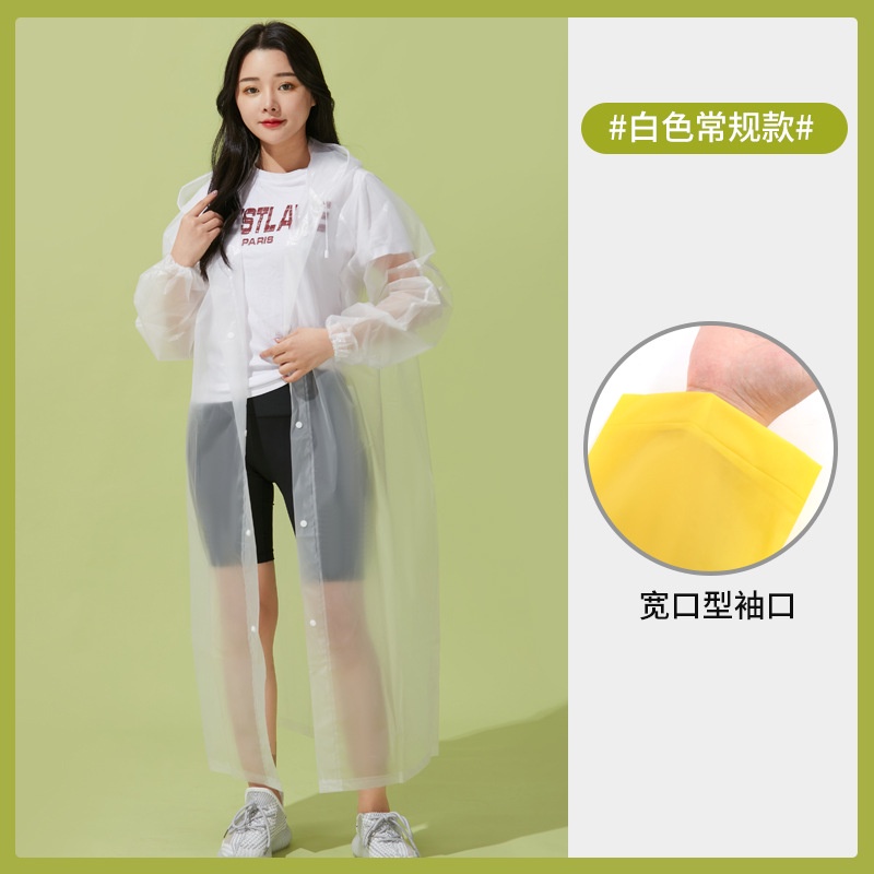 Áo Mưa Dáng Dài Eva Thiết Kế Nhỏ Gọn Dùng Một Lần Thời Trang Cho Người Lớn