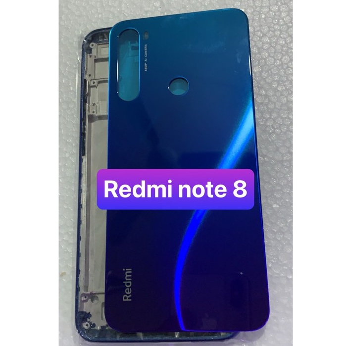 bộ xương vỏ redmi note 8 - xiaomi (gồm lưng, sườn và đủ phím bấm)