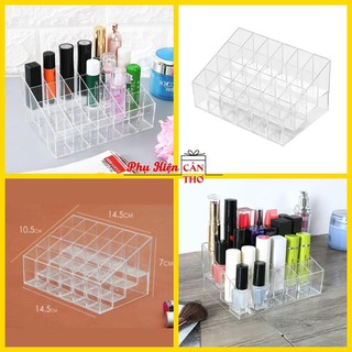 Khay đựng son 24 ô trong suốt