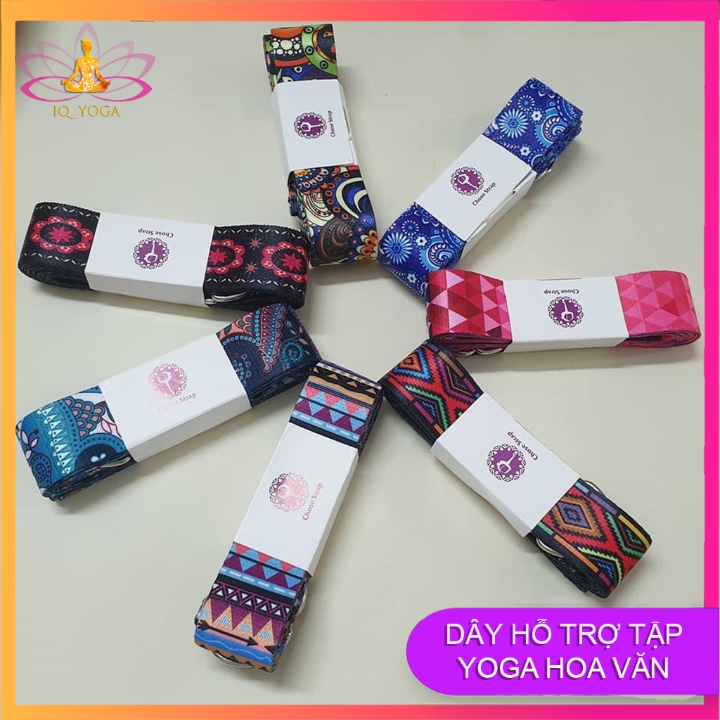 Dây hỗ trợ tập yoga hoa văn dài 2,5m cao cấp
