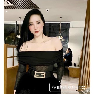 Áo trễ vai cotton thun co giãn