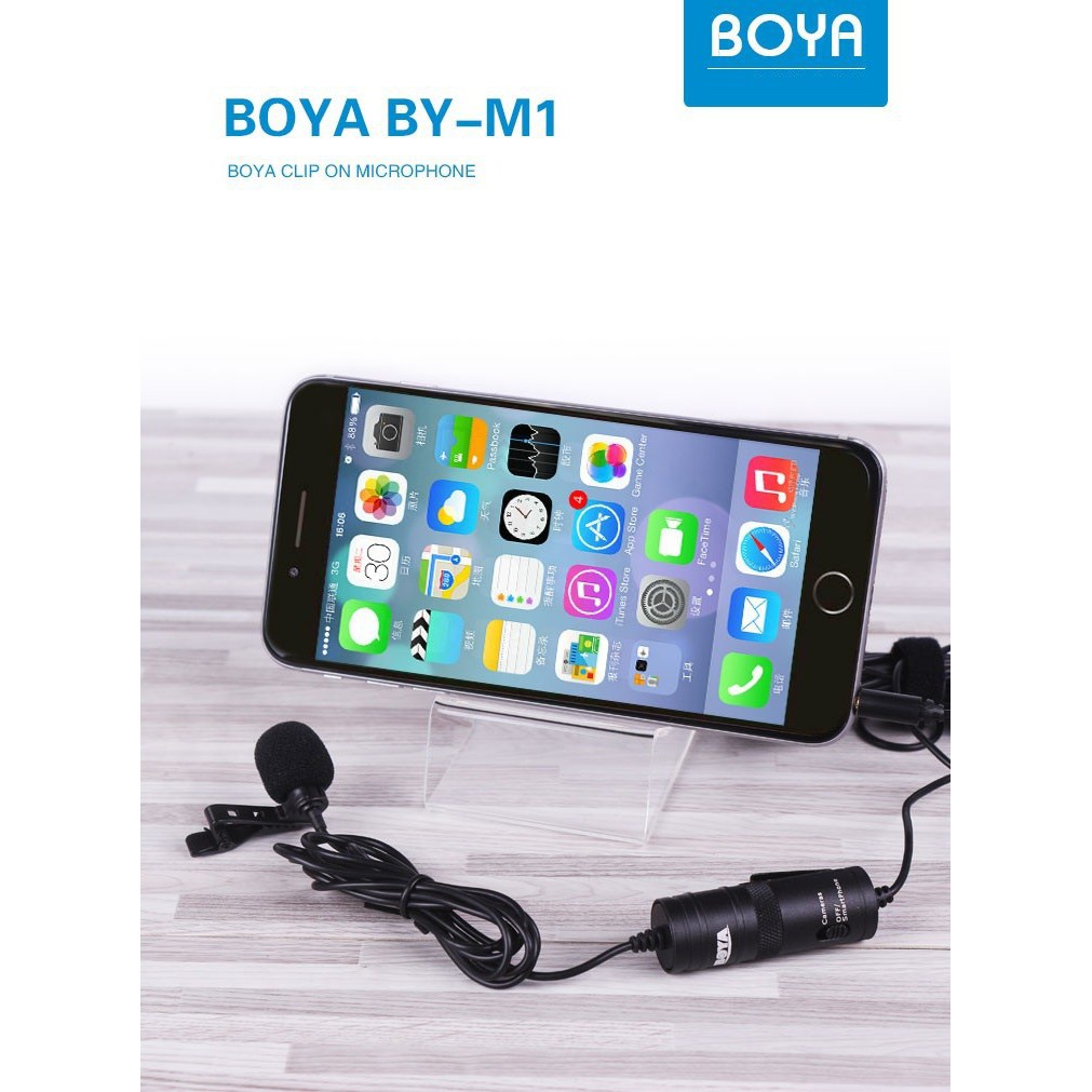 Micro thu âm chuyên nghiệp Boya-M1 cài áo cao cấp đa năng cho máy ảnh điện thoại, máy ảnh dslr, Thế giới điện máy.