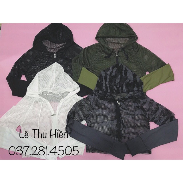 Áo khoác croptop lưới