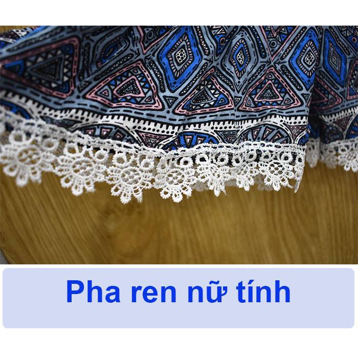 Quần lanh đùi họa tiết viền ren | BigBuy360 - bigbuy360.vn