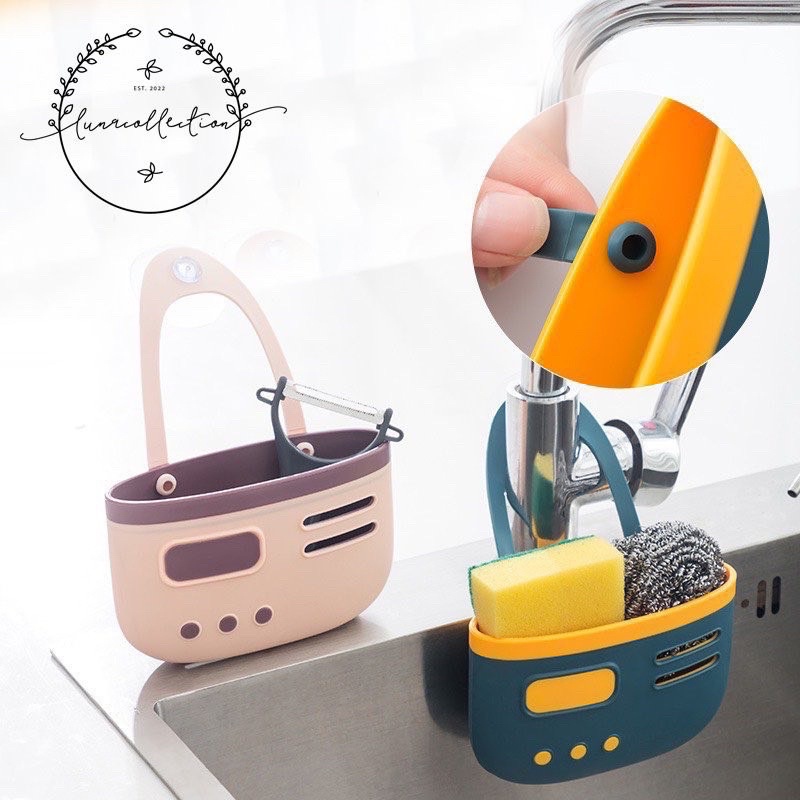 Giỏ Treo Kệ Rửa, Phòng Tắm Bằng Nhựa Cứng Cáp Màu Pastel