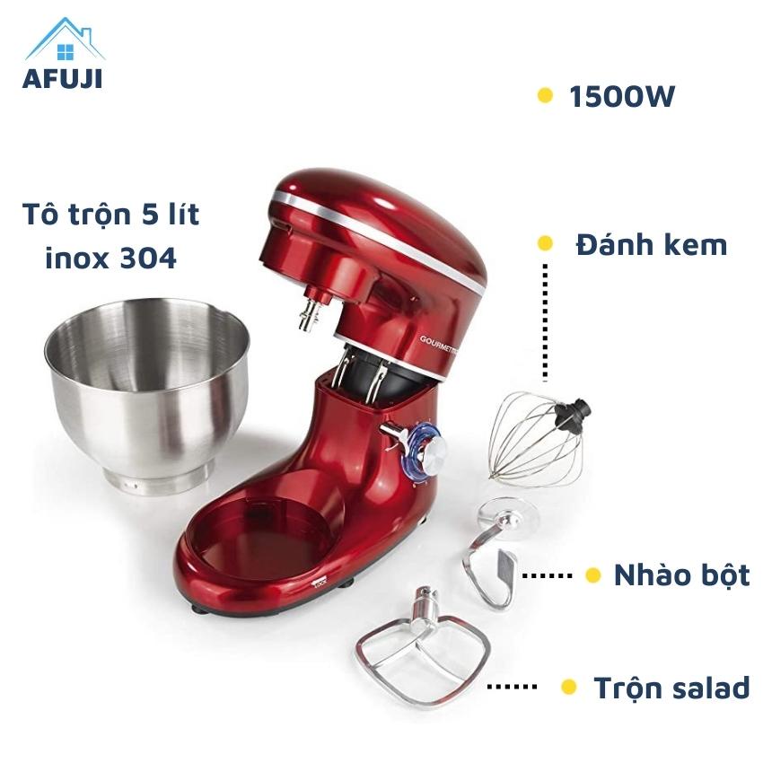 Máy nhào bột đa năng GOURMETMAXX SM-1504, Máy trộn bột gia đình cao cấp thương hiệu Đức nhào bột, đánh kem, trộn salad