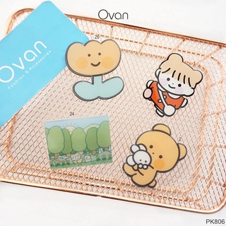 Phụ kiện sticker cài trang trí túi balo họa tiết gấu thỏ Ovan.vn PK806