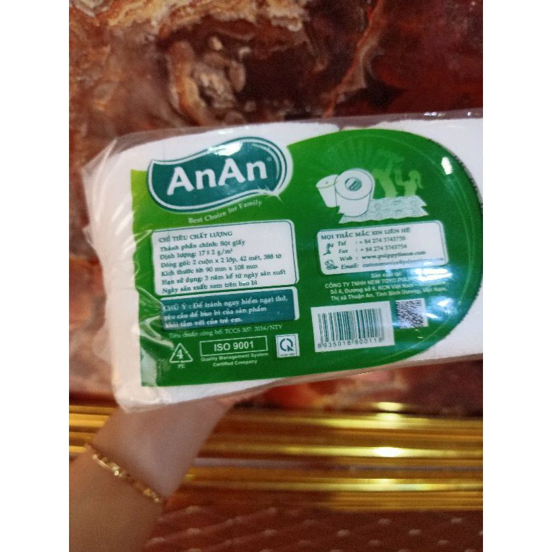 Giấy cuộn an an 4 cuộn lẽ ( giấy dai, trắng tinh chính hãng)