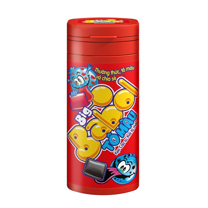 Kẹo Sing Gum Thổi Big Babol Tô Màu và Big Babol Vị Chua 12 Hộp x 16 Hũ