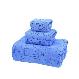 KHĂN BÔNG KIBA  SIÊU thấm.  sét bộ 3 khăn