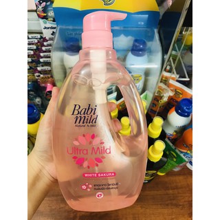 [Date 11/2024] SỮA TẮM GỘI TRẺ EM BABY MILD ULTRA MILD WHITE SAKURA 850ML(chiết xuất lá anh đào trắng,vitami E&axit béo)
