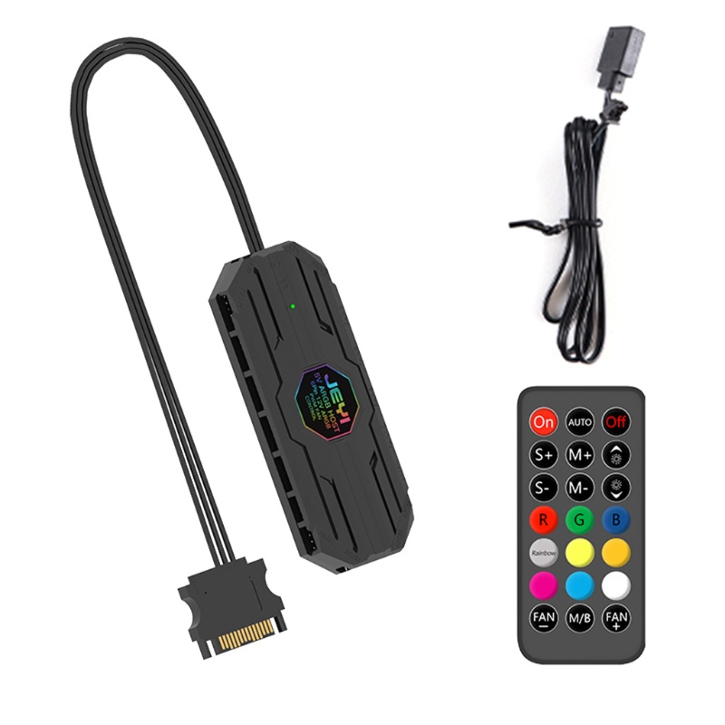 Bo Mạch Chủ Điều Khiển Tốc Độ Quạt Máy Tính Điều Khiển Từ Xa Đèn ARGB 6Pin 12V Kèm Nam Châm